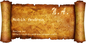 Nobik Andrea névjegykártya